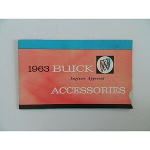 1963 Buick Accessories Booklet