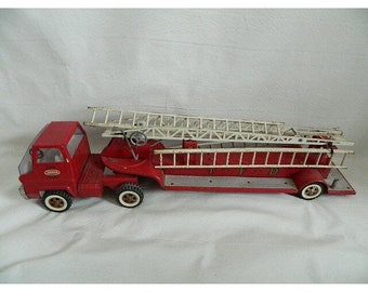 Vintage 1960's Tonka TFD Red Aerial Ladder Fire Truck Ladder