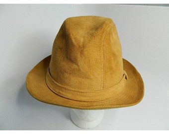 Vintage Mens Stetson Tan Suede Hat Union Made in USA Size 7 1\8