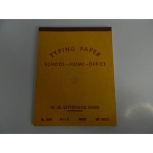 Nuevo Bloc de papel para escribir vintage 16LB Papel con membrete Bond Marca de agua 8 12X11 100 Blanco