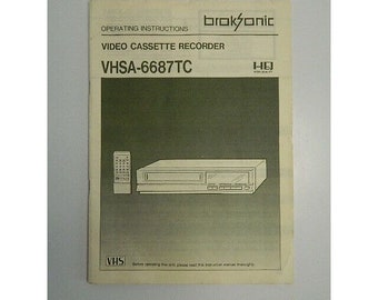 Broksonic VHSA-6687TC videobandspelare Bruksanvisning