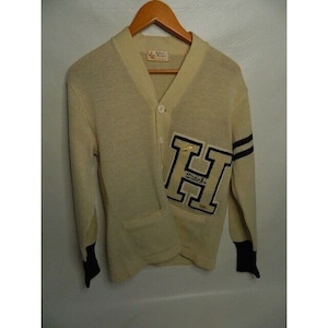 1960's High School Varsity 100% Wool Sweater por Wigwam w \ H Letter y Track 38