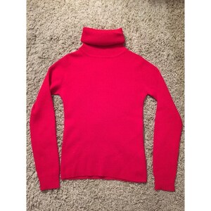 Vintage Women&#39;s Evan-Picone 100% Wool Red Turtleneck Shirt/Sweater, Size M