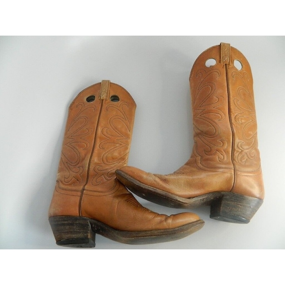 Vintage Mens Dan Post Brown\Tan Cowboy Boots Size… - image 6