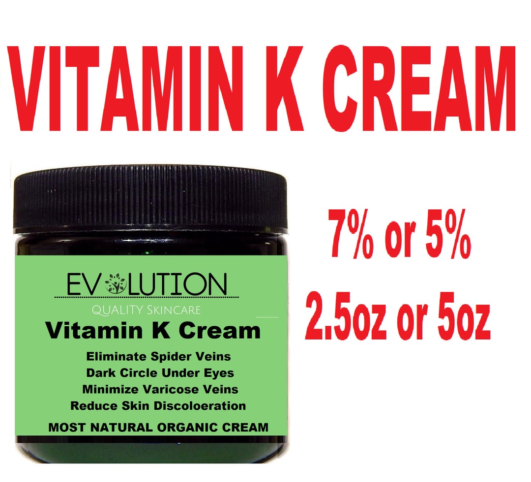 Vitamin K Cream 5 or 7 Percent for Spider Varicose Veins Scars Rosacea