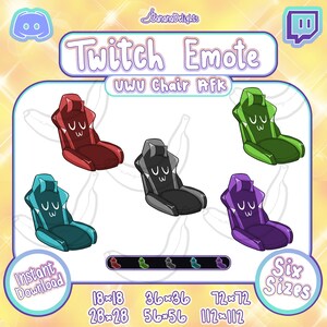 AFK Stoel Emote / Sub Badge voor Twitch / Discord / YouTube / UWU / Kawaii