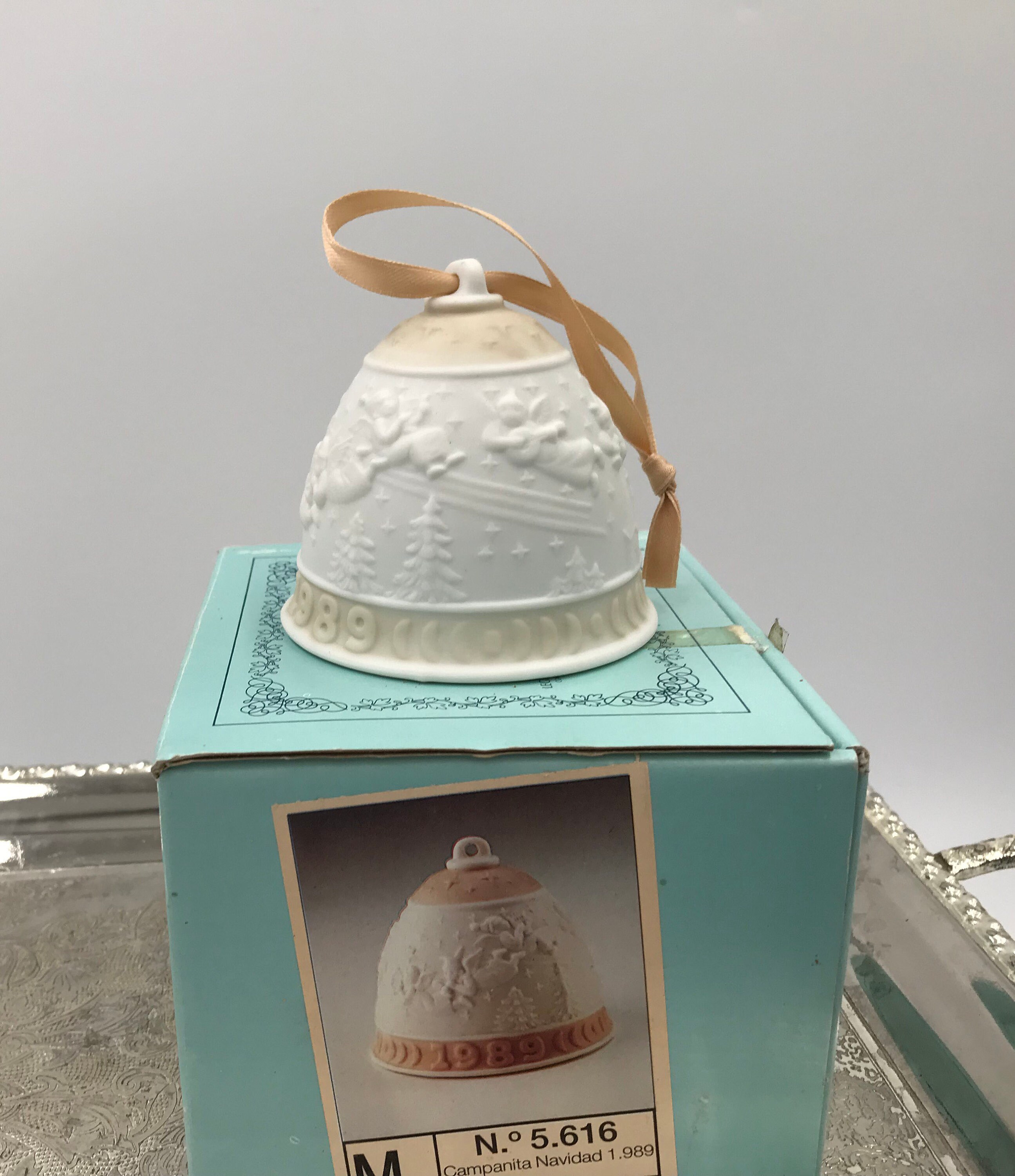 1989 Lladro Christmas Bell Ornament: Campanita Navidad, Rare