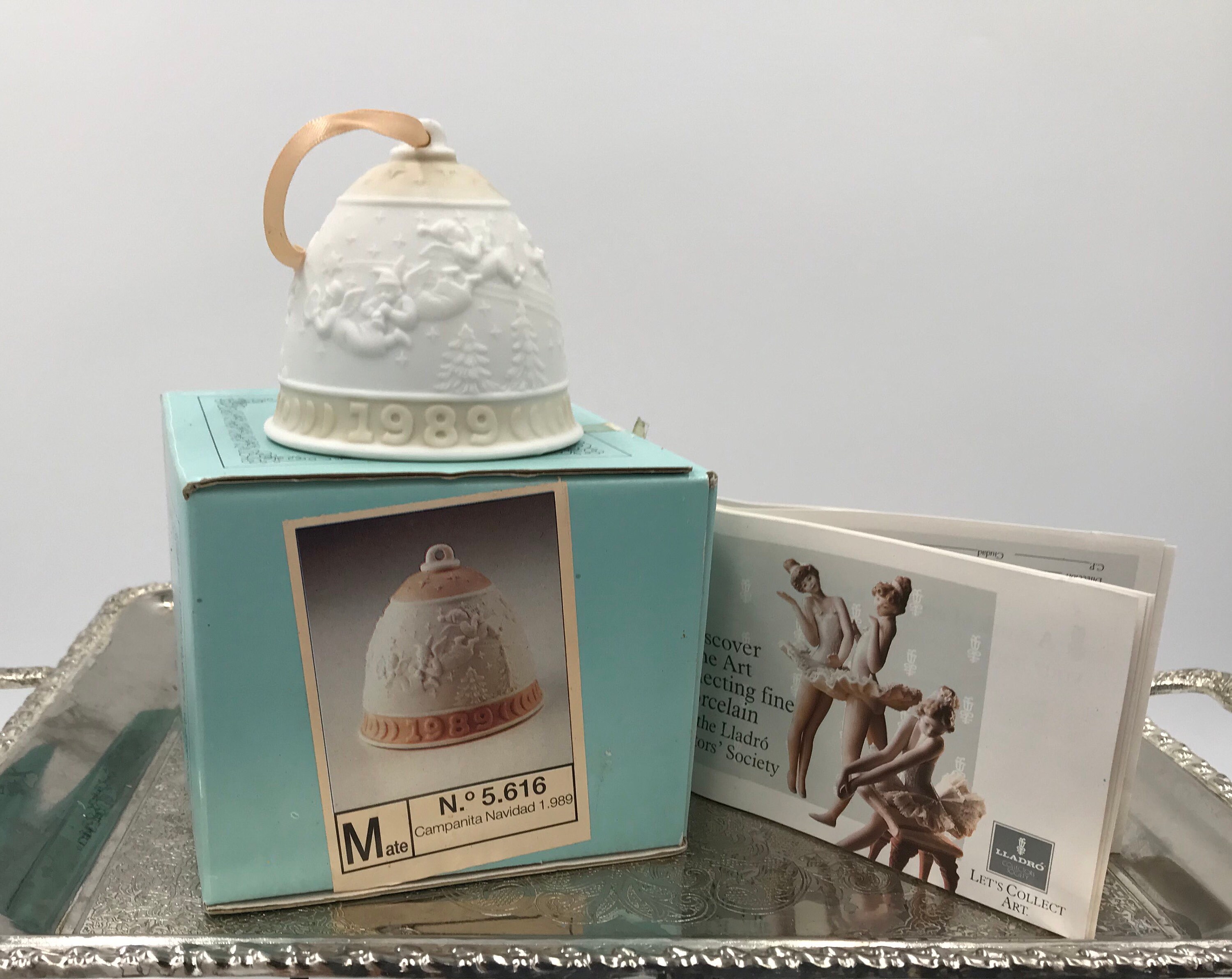 1989 Lladro Christmas Bell Ornament: Campanita Navidad, Rare