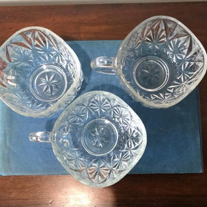 square bottom wine glasses Vintage Set of 4 Crystal Wine Glasses – feastvintage