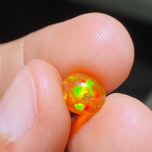Fire Mexican opal cabochon