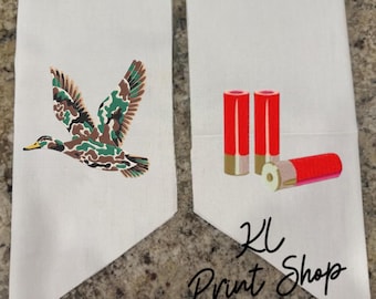 Monogrammed Sash, Embroidered Sash, Hunting Sash, Duck Hunting Gift, Fathers Day Gift, Wreath Sash, Hunting Gift, Camo Duck