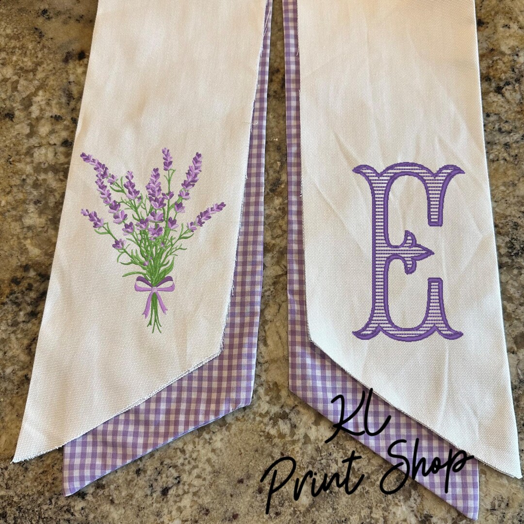 Spring Sashes Spring Wreath Sash, Lavender Sash, Flower Wreath Sash, Spring Gift ...