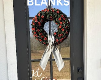 Blank Wreath Sash, Embroidered Sash, Sash for Door Wreath, Wreath Sash, Personalized, Front Door Bow, Blank Wreath Sash, Cream/Natural Color