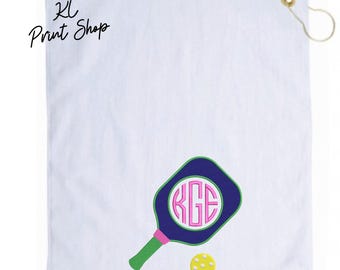 Sports Towel, Pickleball Towel, Pickleball Gift, Custom towel, Embroidered Pickleball, Monogrammed Towel, Pickleball, Athletic Towel