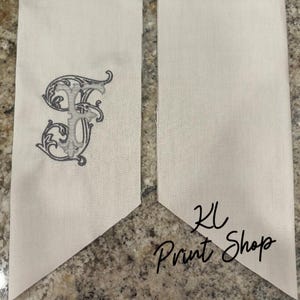 Monogrammed Wreath Sash, Personalized Sash, Initial Sash, Sash for Door, Embroidered Sash, Personalized Gift, Mothers Day Gift, Wreath Scarf