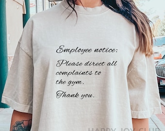 Employee Notice PNG, Trendy gym Png Svg, Cricut Sublimation Digital Download, Funny workout gym SVG, Employee work humor png svg file