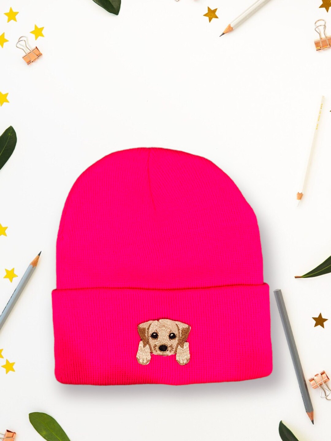 Custom Embroidered Dog Hat, Custom Dog Beanie, Dog Patch Beanie