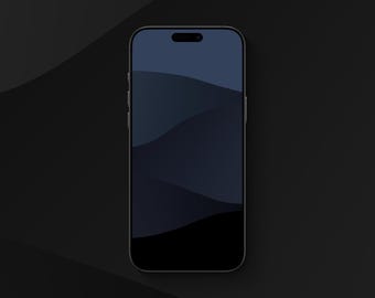 Nighttime Hills Blue - iPhone Wallpaper