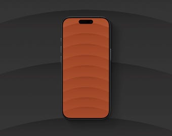 Fondo de pantalla para iPhone: Ondulación de vidrio naranja cósmico