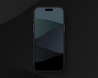 Nighttime Hills Teal - iPhone Wallpaper