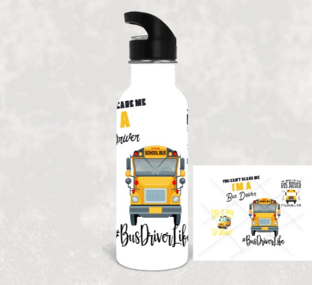 Bus Driver Character Personalized 20 oz. Water Bottle