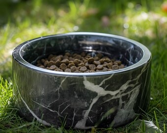 Dog Bowl, Cat Bowl, Dog feeding Bowl, No flip Dog/Cat Feeding Bowl, Handmade Marble Dog and Cat Bowl