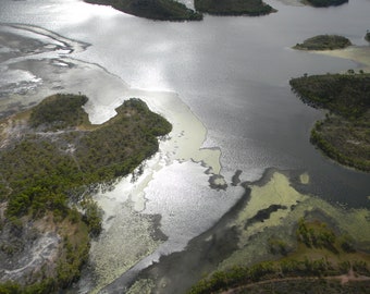 Lake Moondarra, Mount Isa NW Qld - Aerial view of the oasis in the outback - 8x10 matte finish