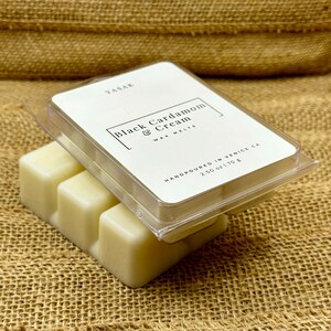 Black Cardamom Cream Wax Melts: Strong Scented Tarts
