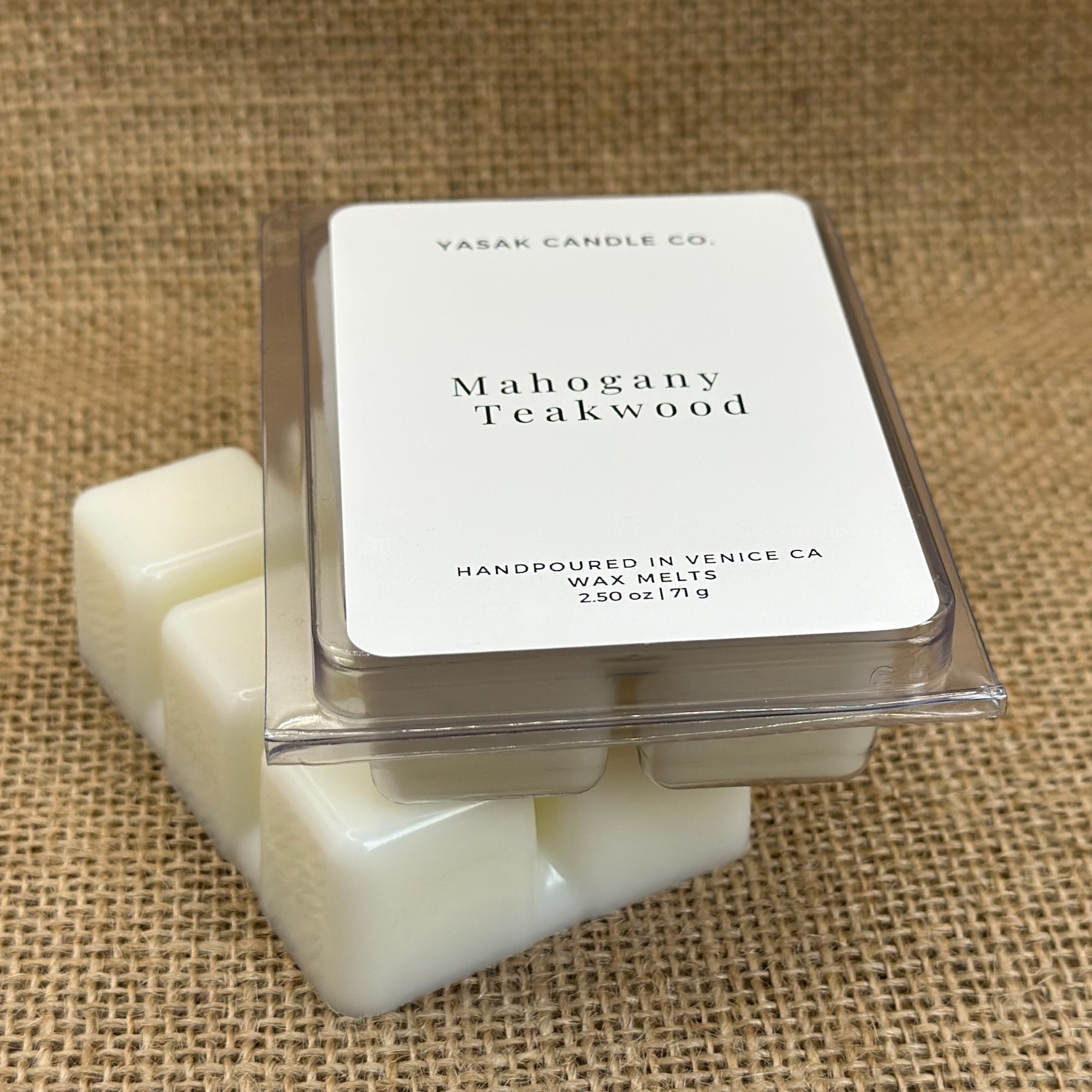 Mahogany Teakwood 2.5oz Wax Melt Strong Scent Gift Idea Wax 