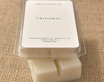 Christmas Wax Melts: Cinnamon, Clove, Vanilla Scent - 6 Piece Set