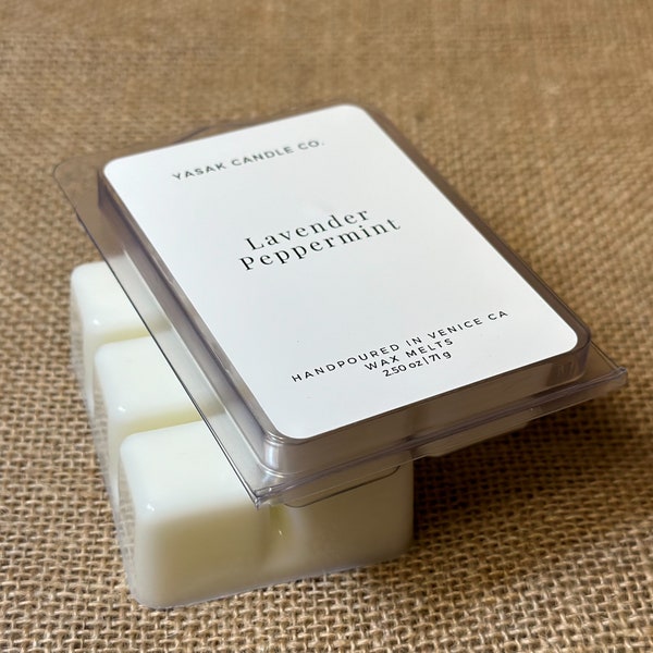 Lavender Wax Melts Infused With Peppermint Essential Oil | Scented Wax Melts For Warmer.