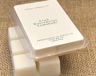 Pink Watermelon Lemonade Wax Melts: Summer Scented, Handmade