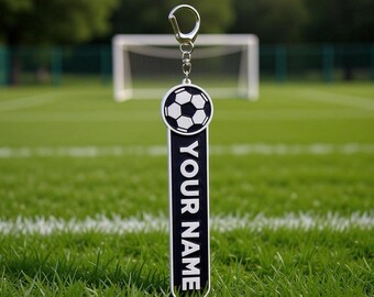 Custom Soccer Keychain • Personalized 3D Printed Name Tag