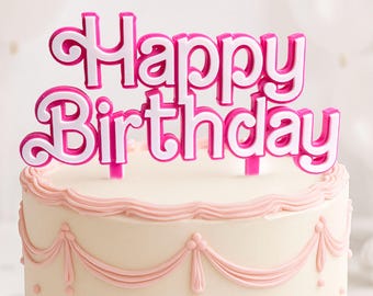 Happy Birthday Bdoll- style cake topper