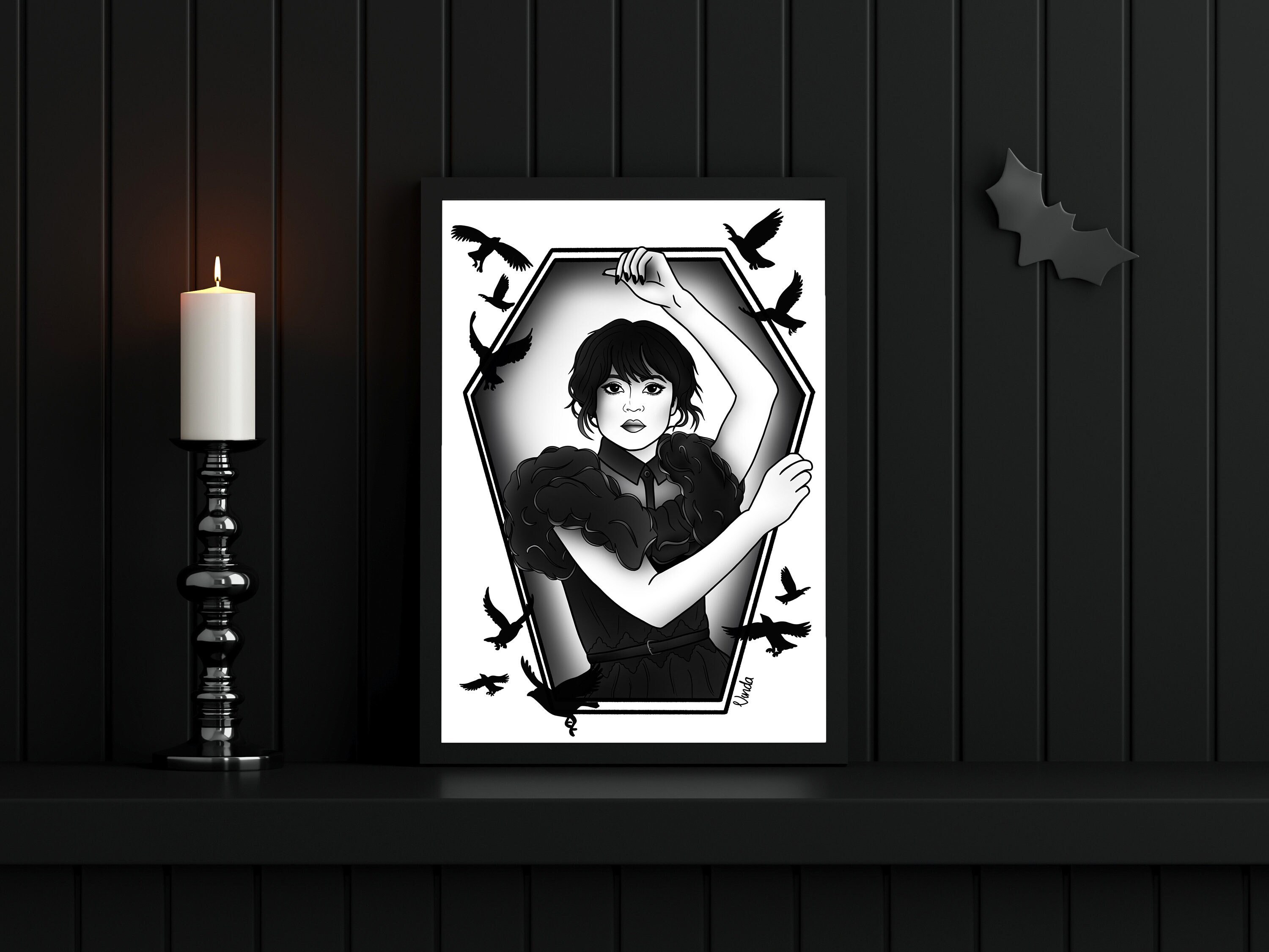 The addams family coffin art - Etsy België, image size:3000x2250
