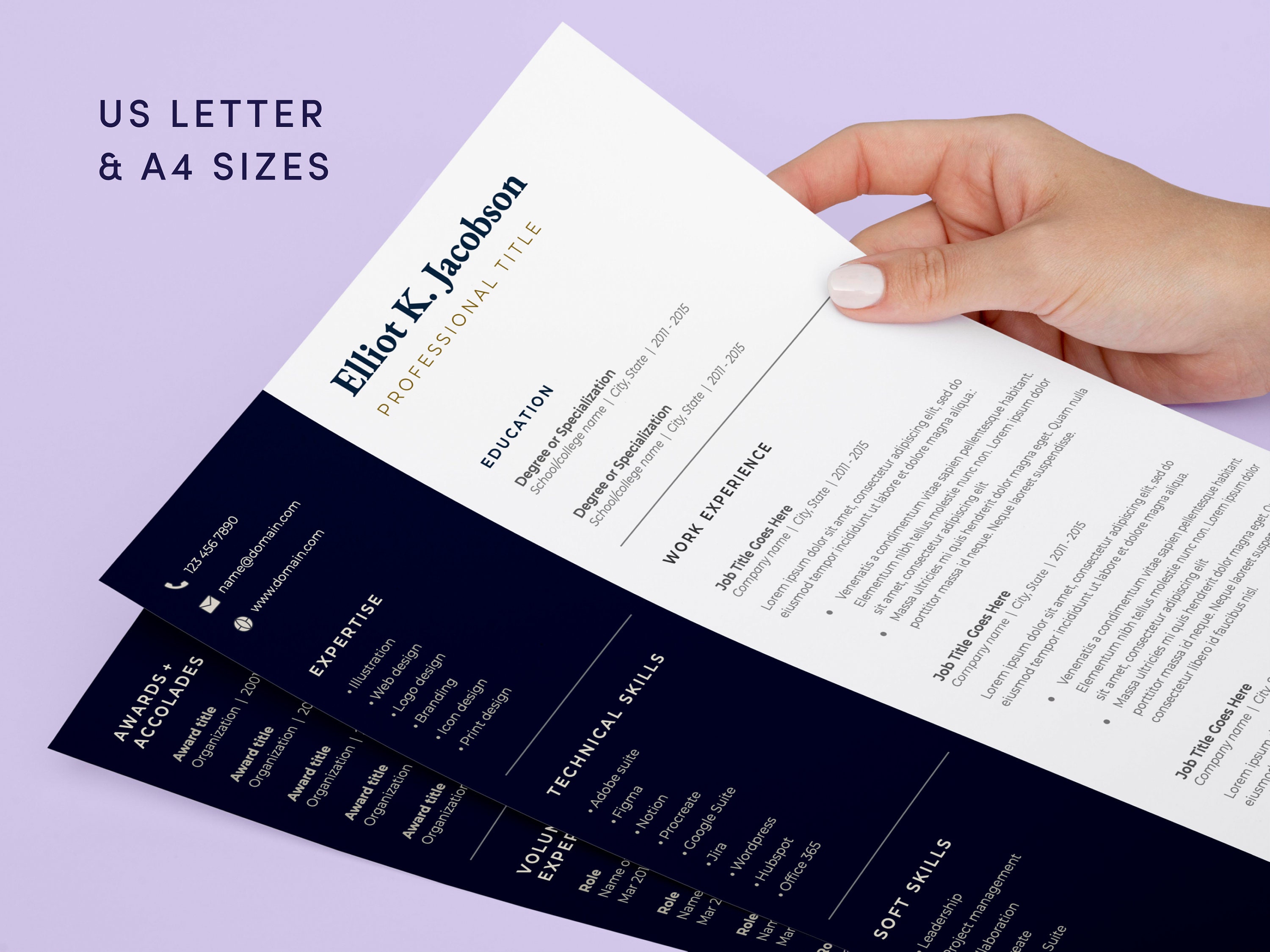 Google Docs Resume Template | Executive, Professional & Modern Resume ...