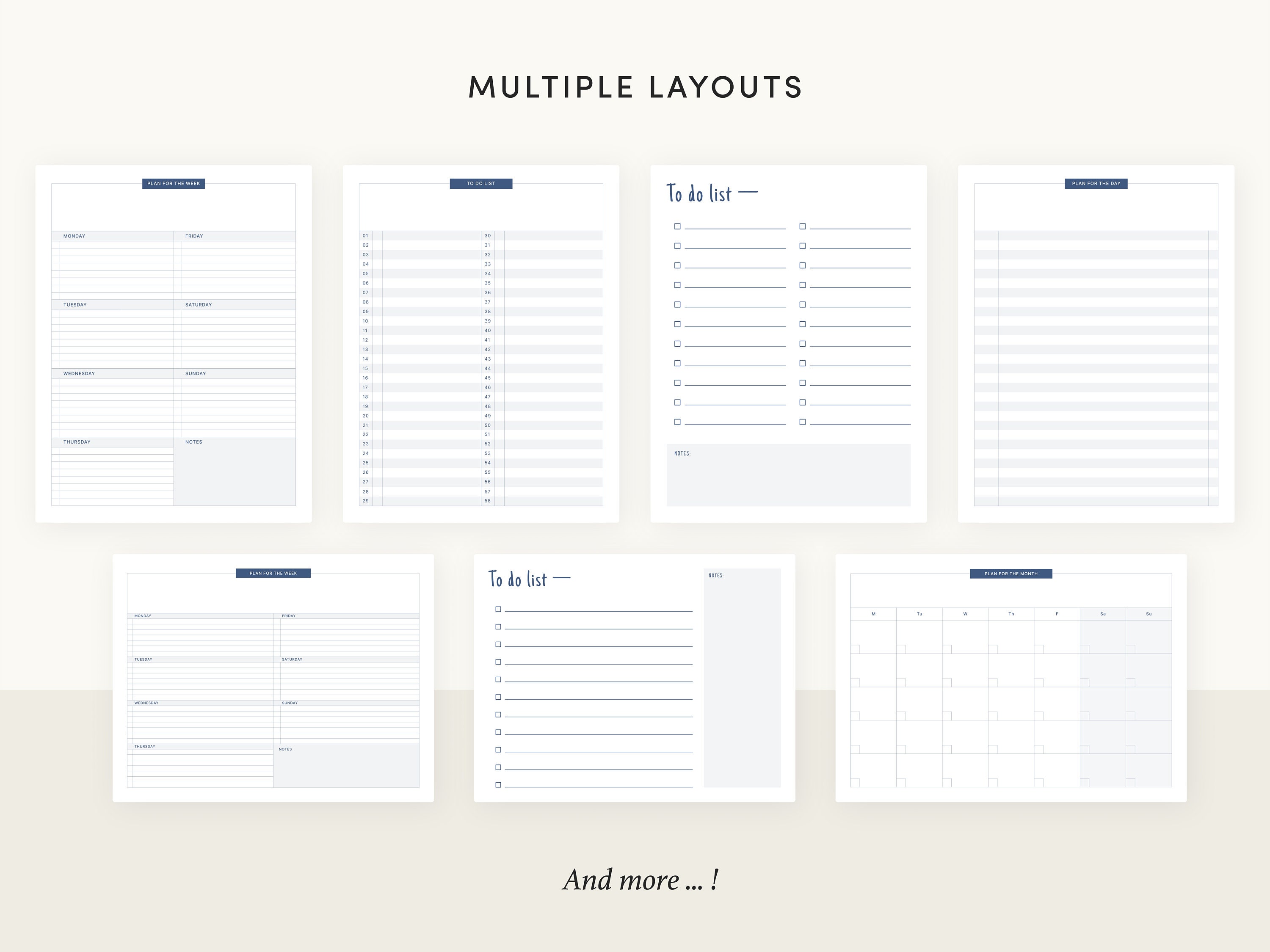 Planner To-do Printable Template Productivity Task Management Easy to ...