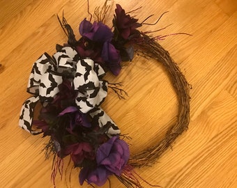 Halloween Bat Wreath