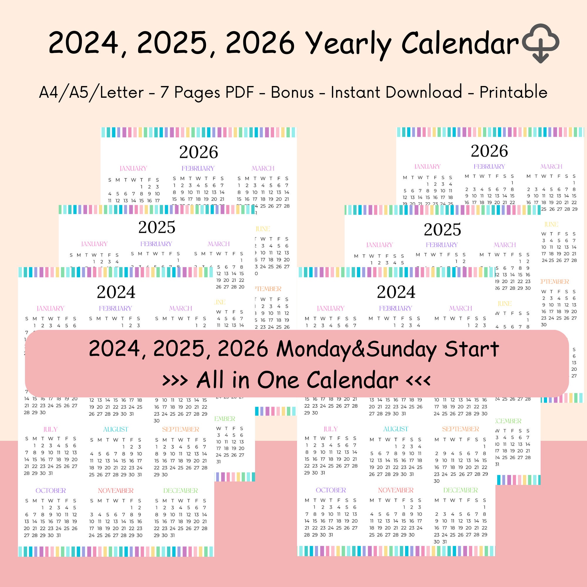 Cowboy Boots Calendar 2024 - 2025: Jan 2024 to Dec 2025, Bonus 6