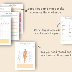 75 Soft Challenge Tracker Printable, 75 Hard, 75 Soft Challenge , 75 Soft, 75 Hard Challenge, Weight Loss Journal image 4