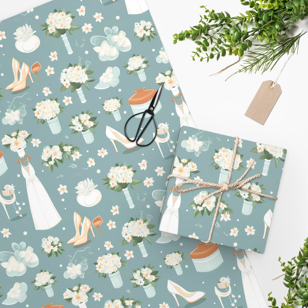 Elegant Wedding Day Wrapping Paper Perfect