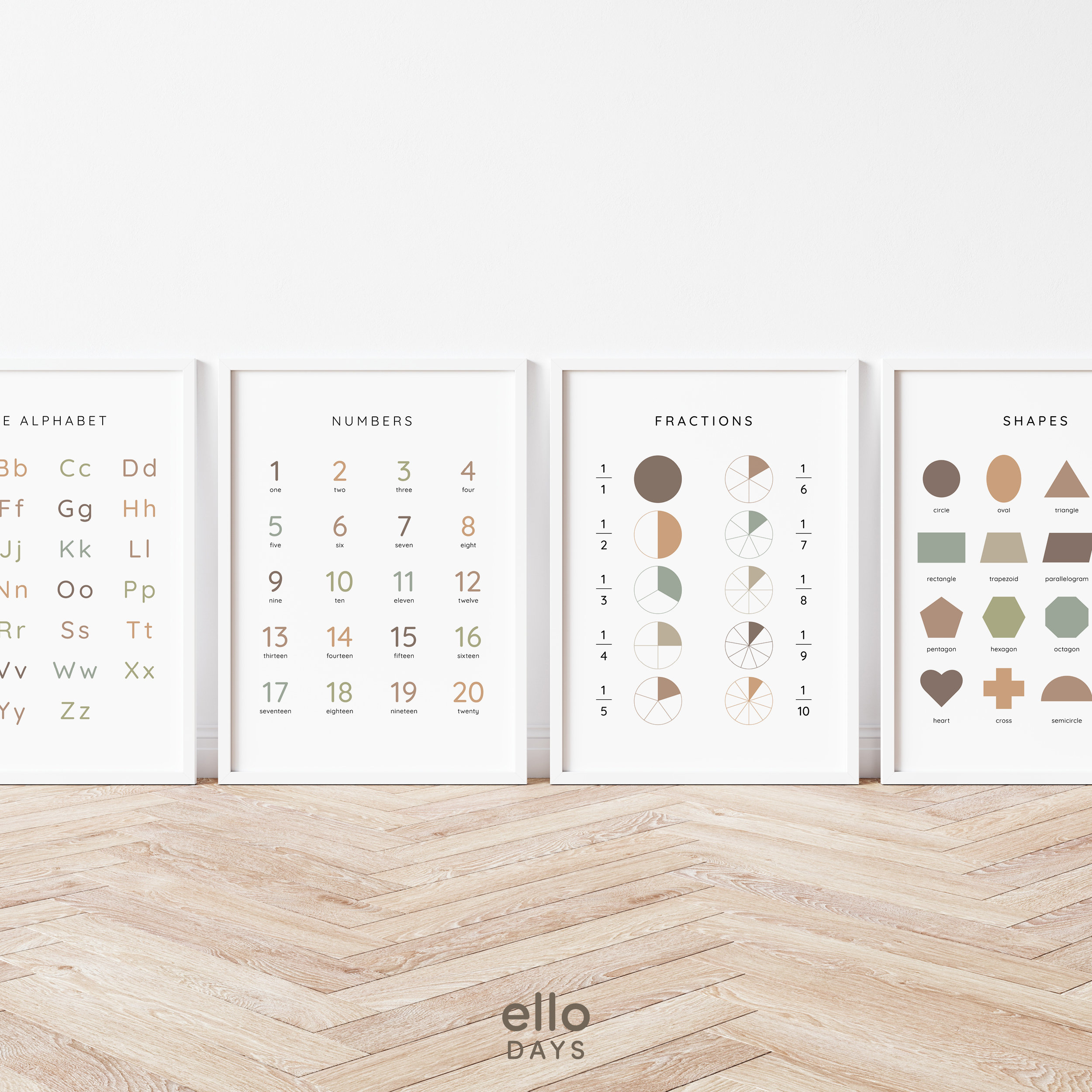 Earth Tone Educational Poster Bundle, Neutral Classroom Decor ...