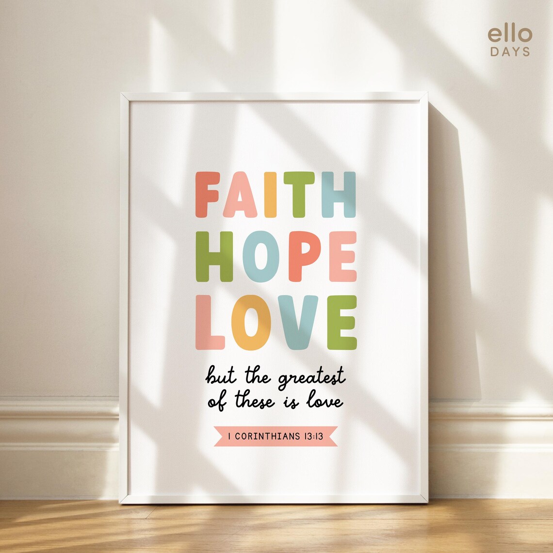 Kids Bible Verse Wall Art Set of 3, Christian Wall Art Printable ...