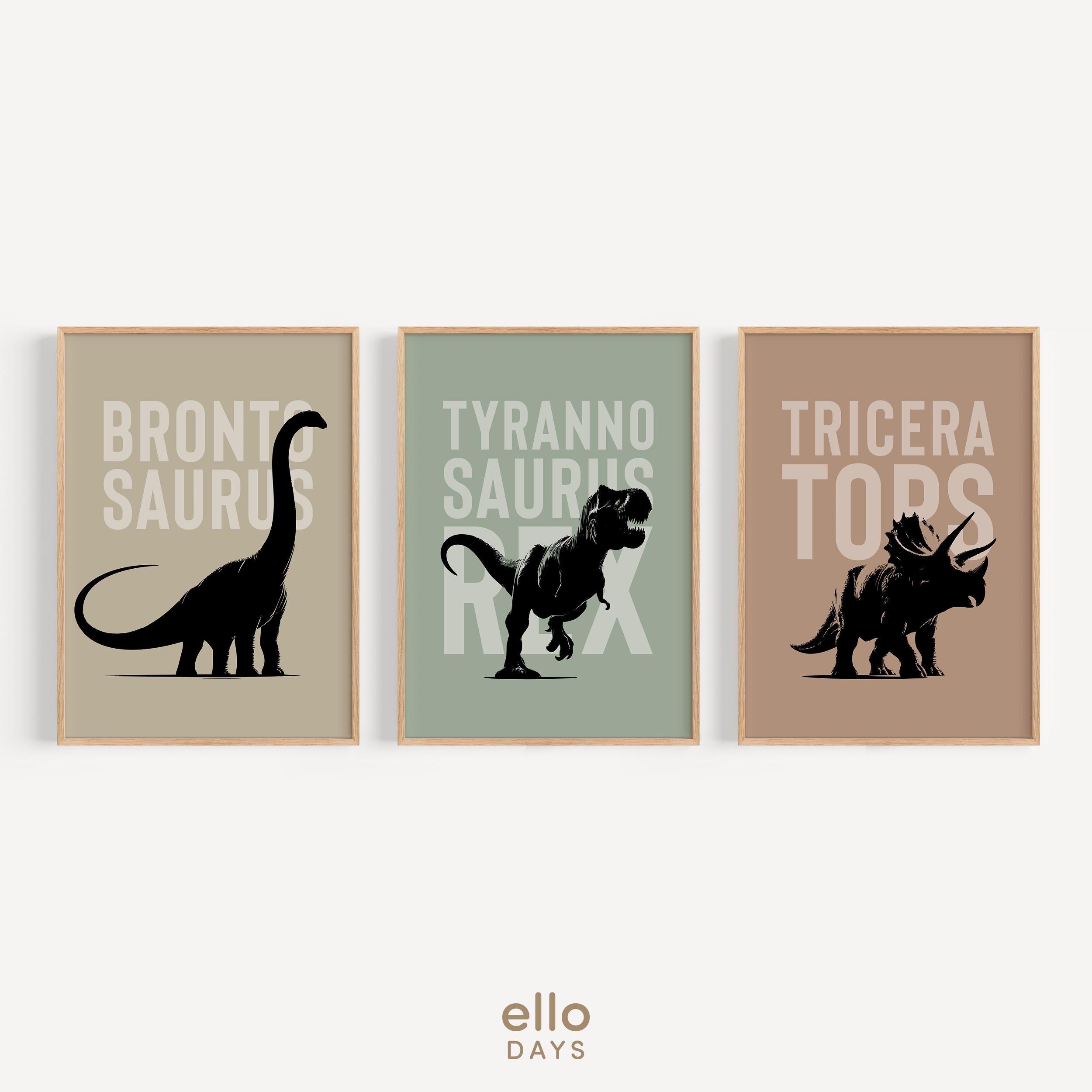 BCUANGD Dinosaur Skeleton Wall Art - 12x16 Inch Kids Room Decor With Wood Frame - View #9