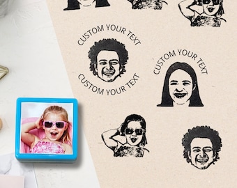 Custom Face Stamp, Personalized Family/Baby/Couple/Teacher Portrait Stamp, Custom Photo Stamp, Wedding Likeness Stamp