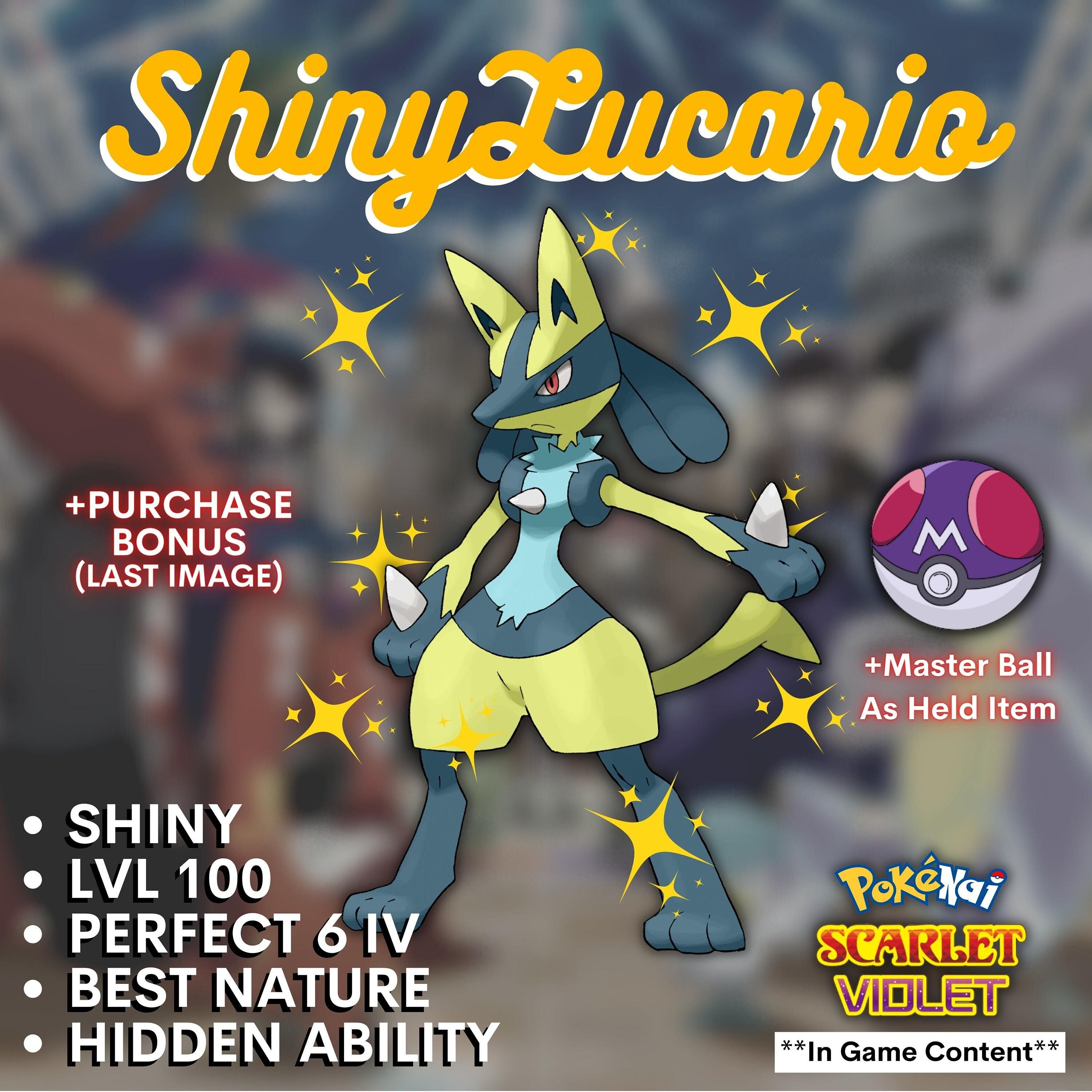 Shiny Lucario & Master Ball - Pokémon Scarlet and Pokémon Violet