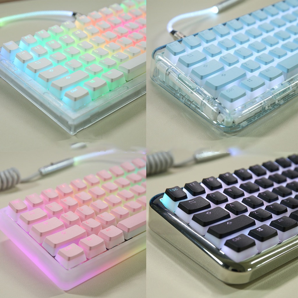 PBT Double Shot Pudding Keycaps Set 119keys OEM Transparent Etsy