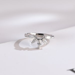 IGI Certified Marquise Lab Grown Diamond-trouwring, massief gouden D/VS1 diamantclusterbeloftering, jubileumcadeau voor vrouw