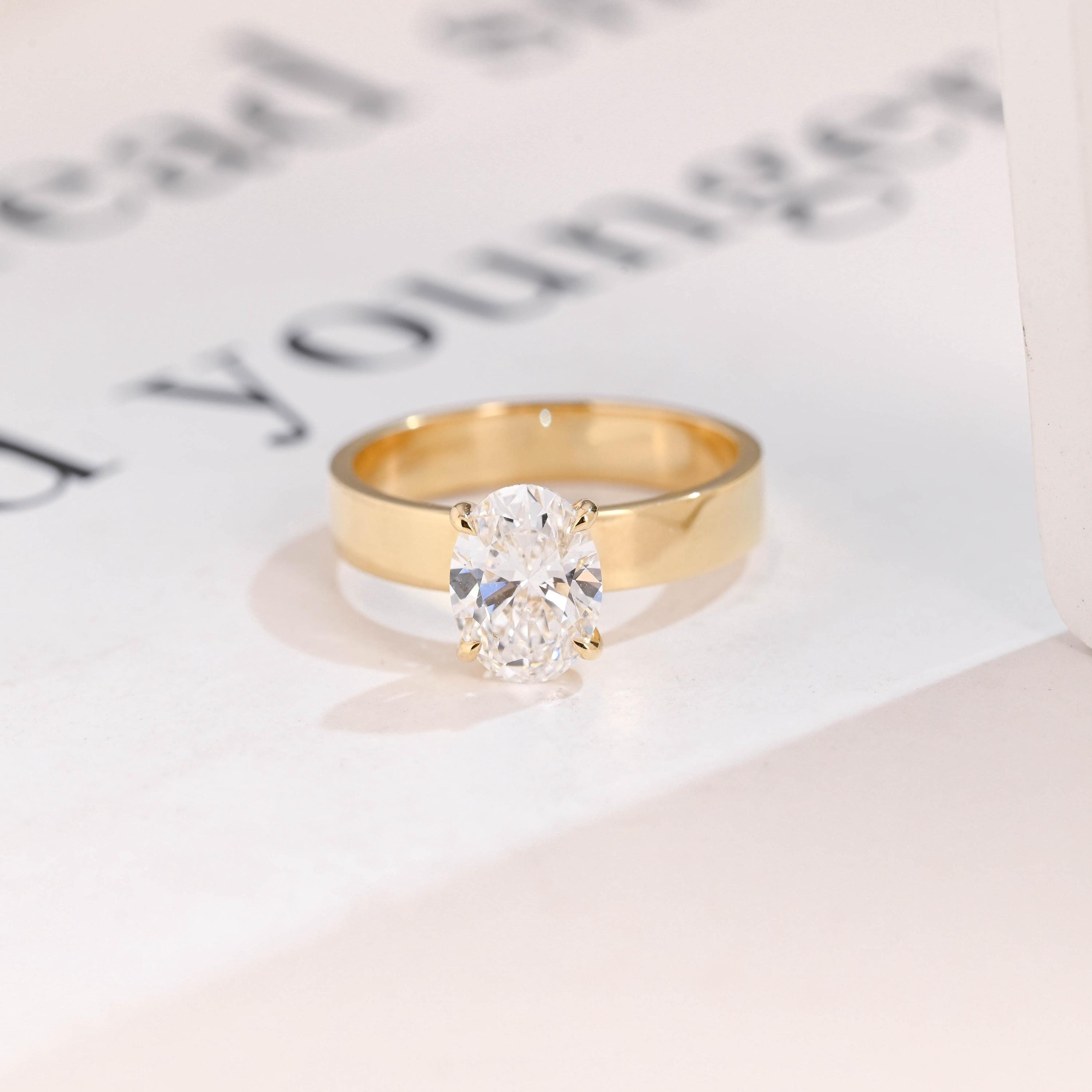 Lab grown diamond engagement ring - Etsy 日本