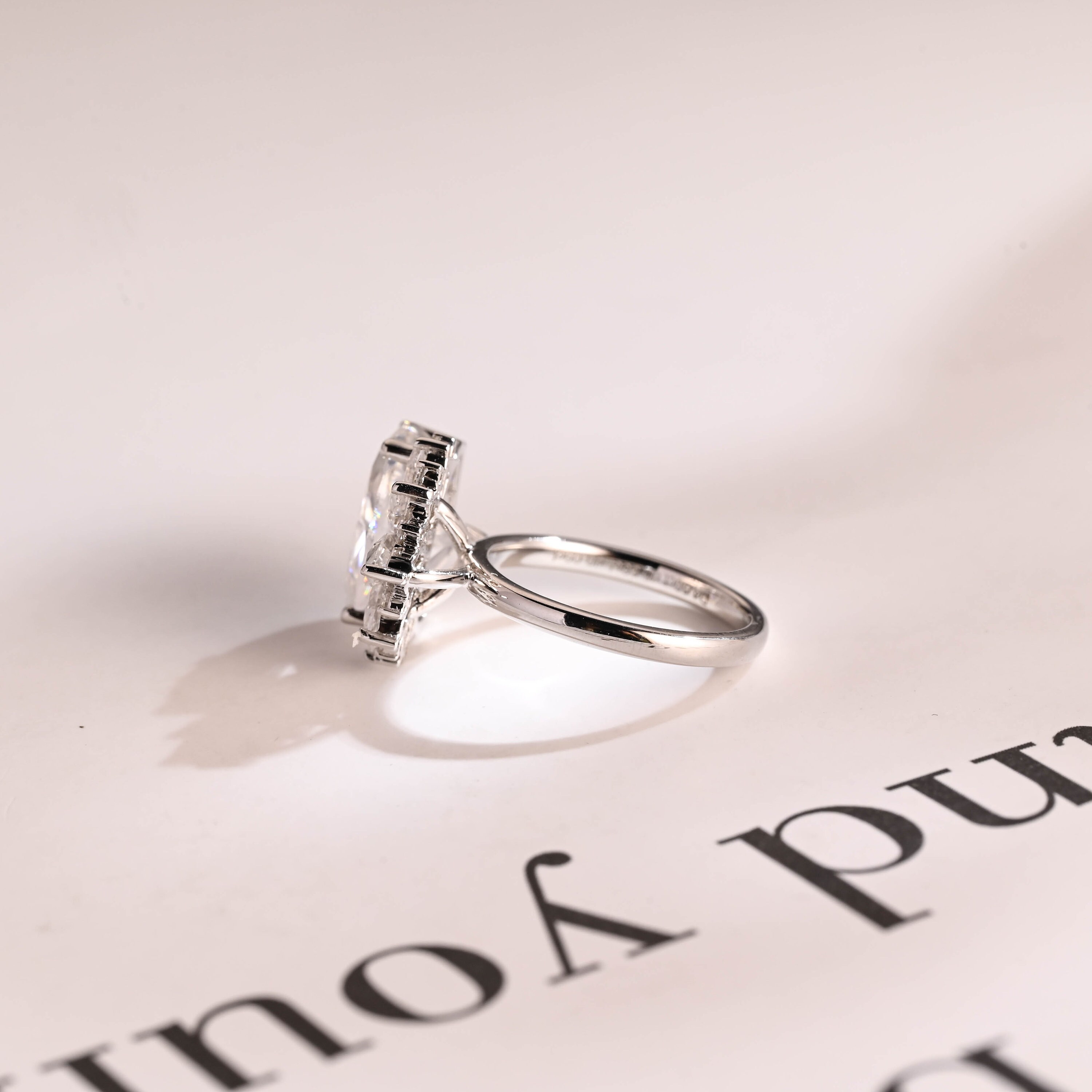 Dainty Crushed Ice Oval Moissanite Engagement Ring/ Solid Gold Promise  Ring/ Anniversary Gift for Women/ Birthday Gift for Her